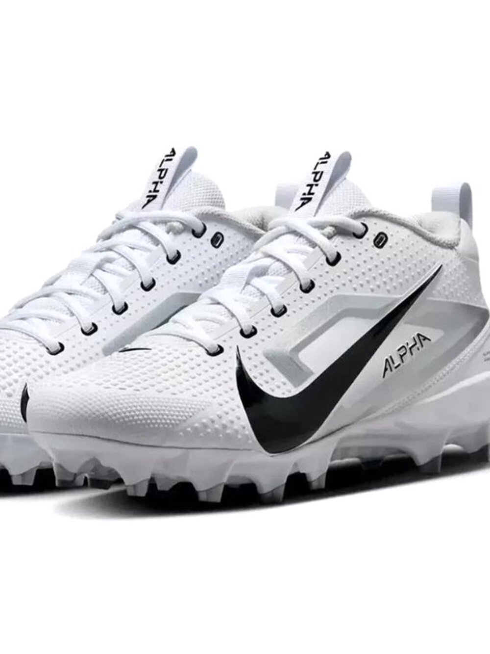 New Nike Men's Alpha Menace 4 Varsity Football Cleats FN0027-100 White/Black